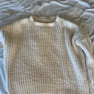 Elegant Beige Knit Sweater
